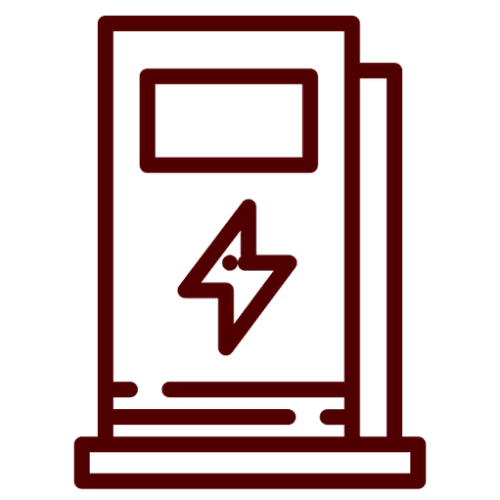Battery icon with a lightning bolt symbol inside.