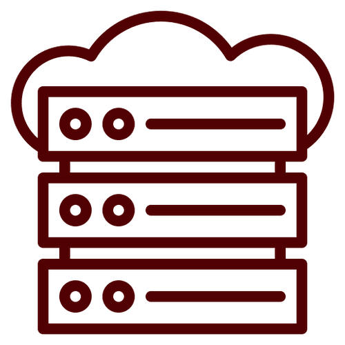 A stylized red heart with a geometric, flame-like design.